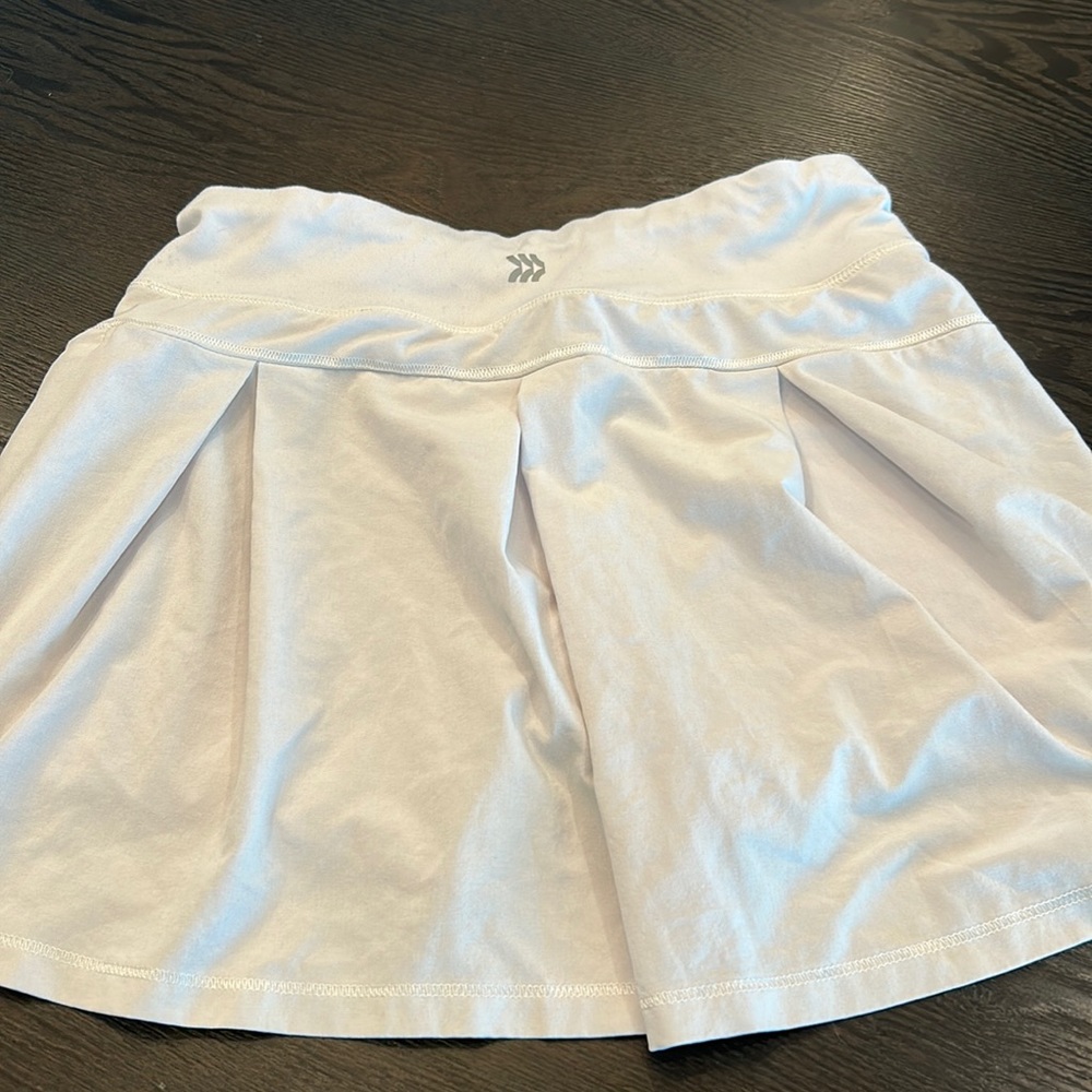 White tennis skirt